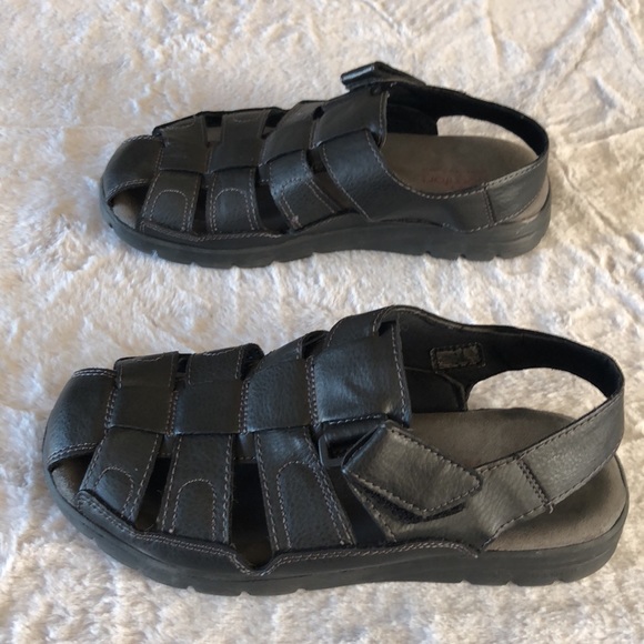 Mens Dexter Dexflex Black Sandals Size 8 - Picture 4 of 9